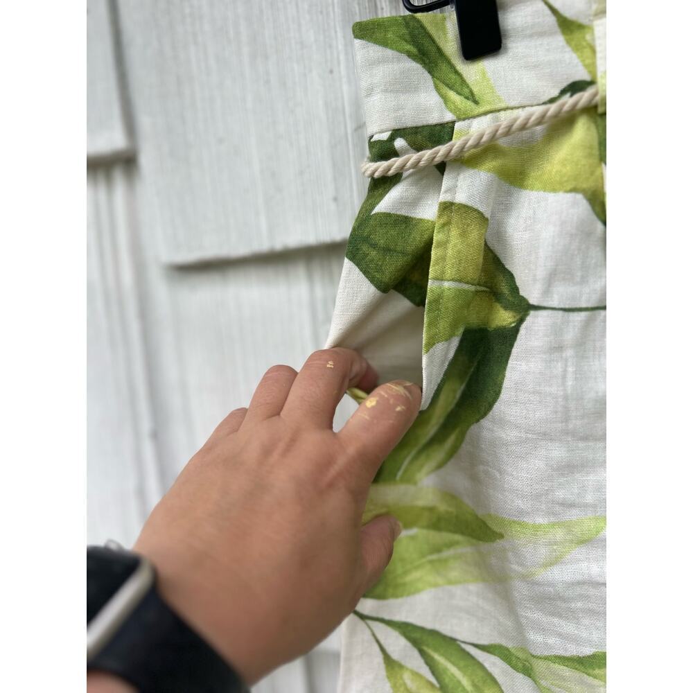 Joie Leaf Print Linen‎ Rope Belt Shorts Small - Picture 4 of 8